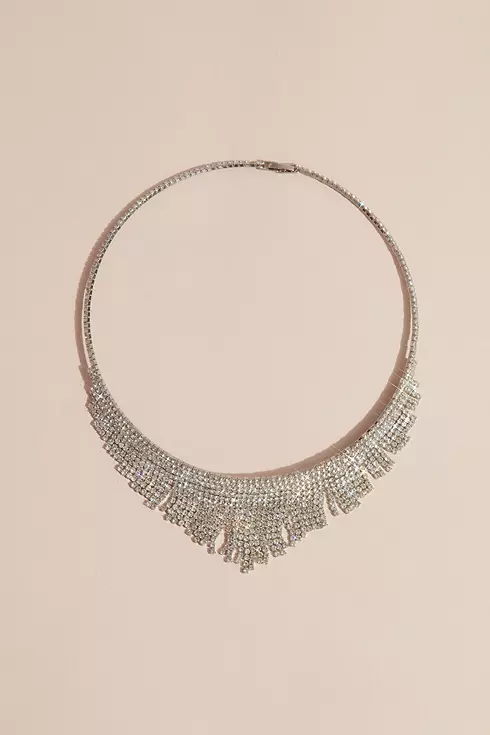 Pointed Crystal Fringe Collar Necklace Image 1