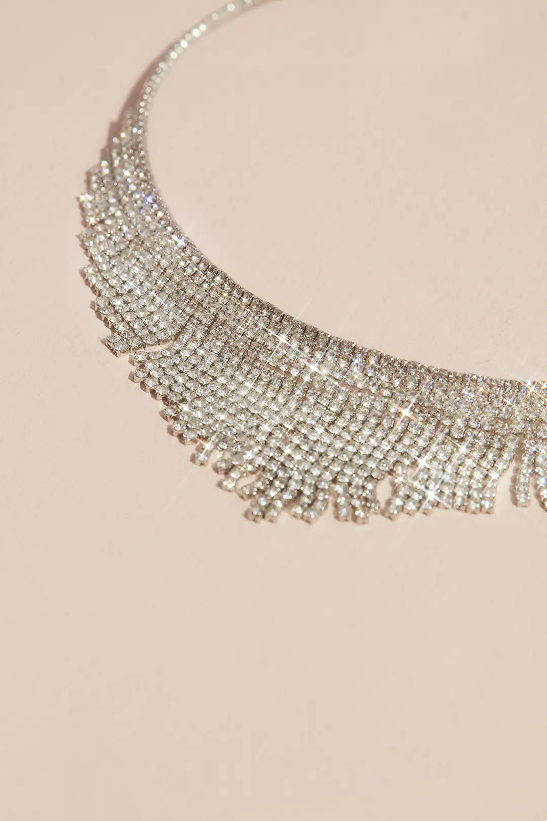 Pointed Crystal Fringe Collar Necklace Image 2