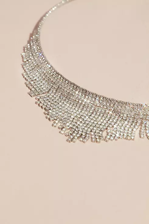 Pointed Crystal Fringe Collar Necklace Image 2