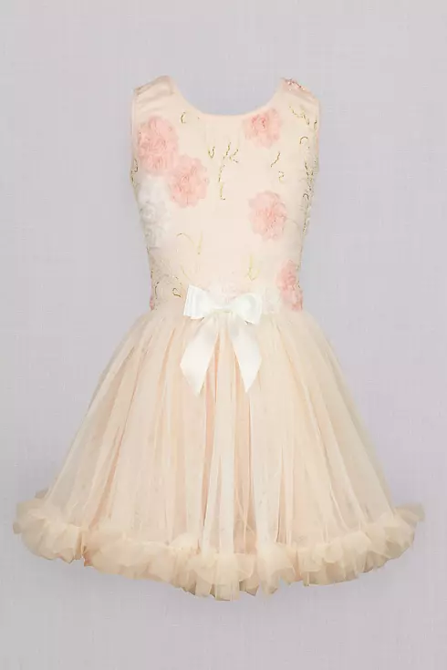 Ballerina Flower Girl Dress with Floral Appliques Image 1