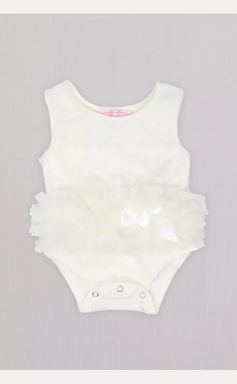 Sleeveless Infant Flower Girl Bodysuit with Tutu Image 1