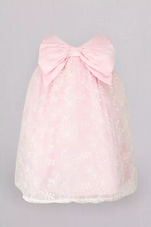 Embroidered Flower Girl Bow Dress and Bloomers Image 1