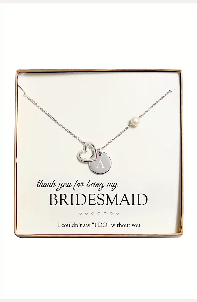 Personalized Open Heart Charm Necklace Image