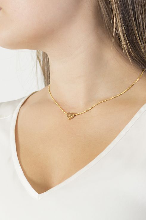 Personalized Heart Slide Pendant Necklace Image 9