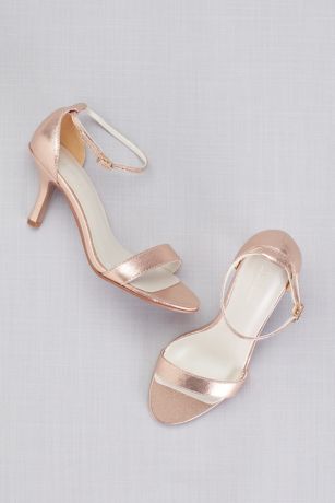 rose gold wide shoes