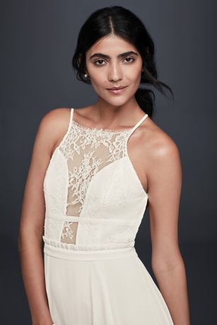 david's bridal plunging neckline