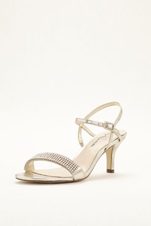 Touch of Nina Double Strap Sandal with Crystals | David's Bridal
