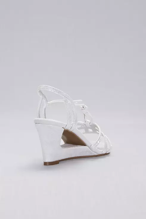 Crystal-Studded Cutout Wedges with Knotted Vamp Image 2