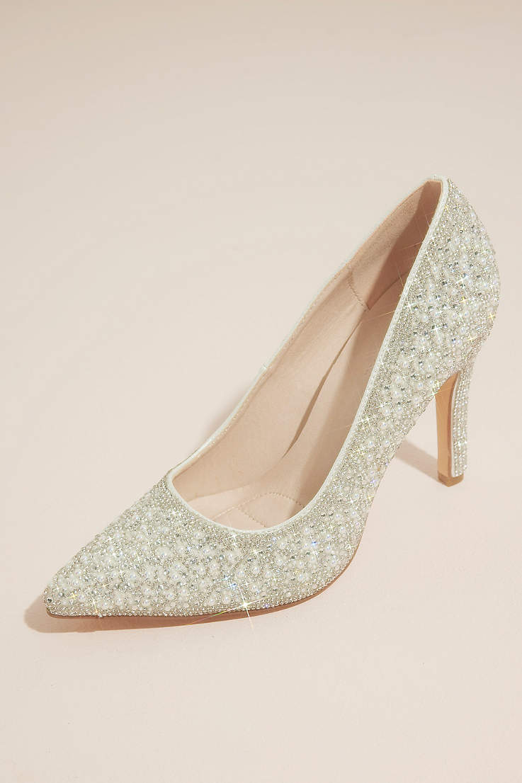 Ladies closed-toe shoe Plum heatseal diamantes- Light Grey/Silver Navy Taupe 