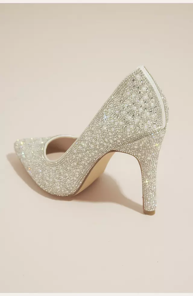Pearl and Crystal Pointed-Toe Pumps Image 2