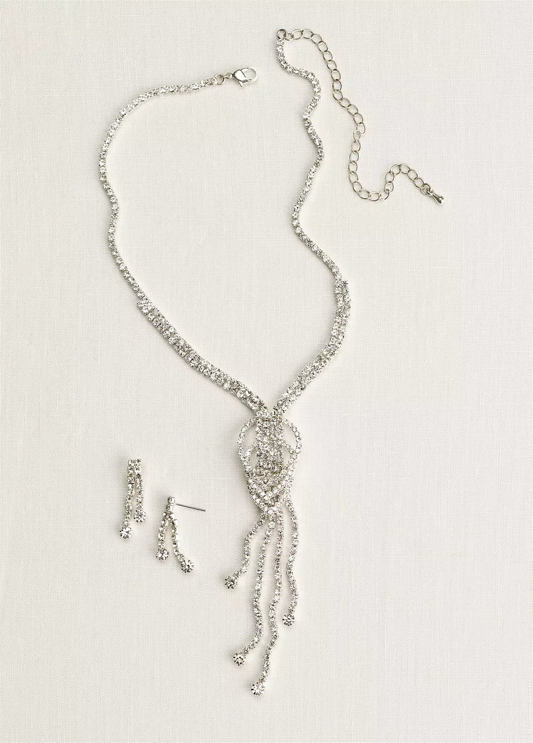 Crystal Knot Necklace and Earring Set Image 2