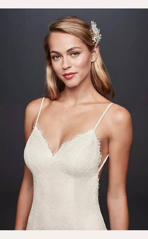 As-Is Low-Back Soft Lace Wedding Dress Image 3