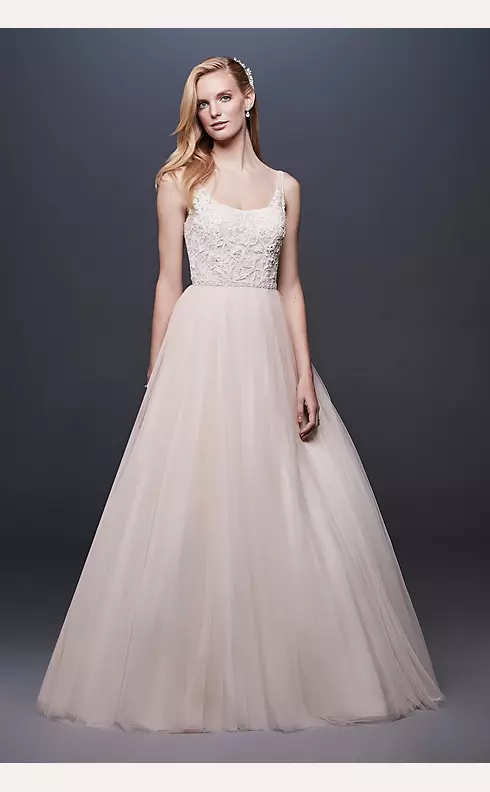 Lace and Tulle Beaded Ball Gown Wedding Dress Image 1