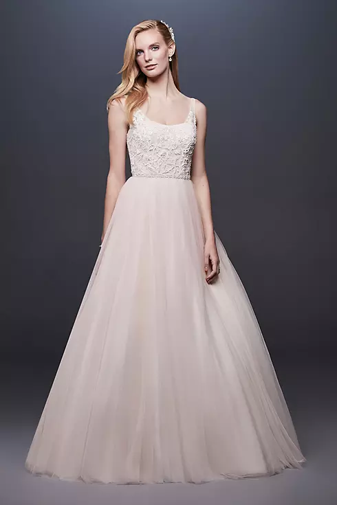 Lace and Tulle Beaded Ball Gown Wedding Dress Image 1