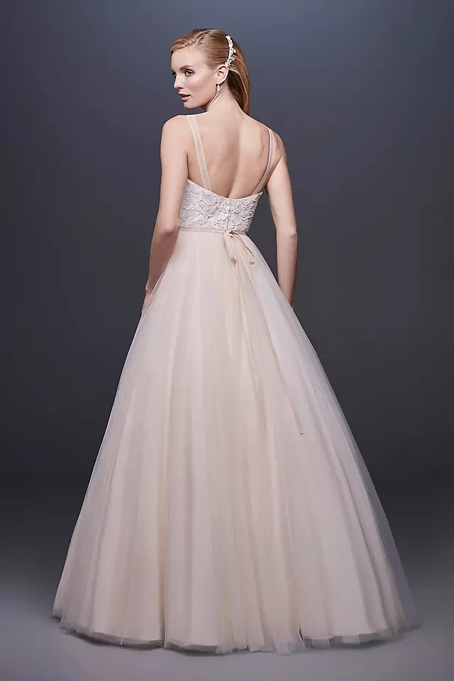 Lace and Tulle Beaded Ball Gown Wedding Dress Image 2