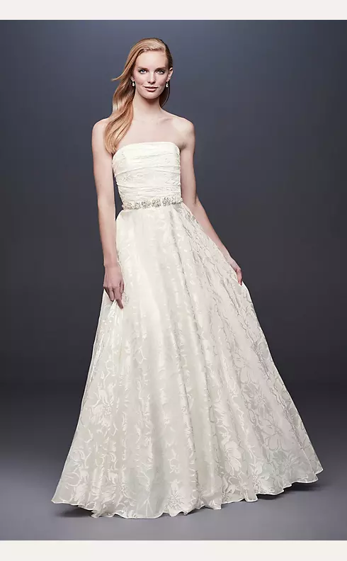 As-Is Floral Printed Organza A-line Wedding Dress Image 1