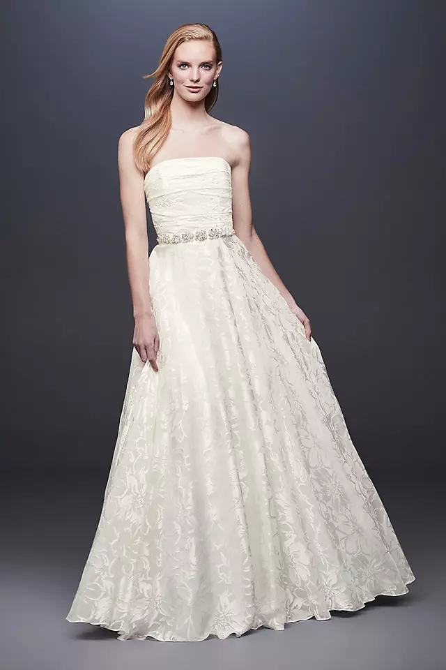 As-Is Floral Printed Organza A-line Wedding Dress Image