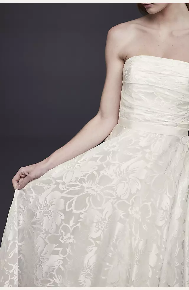 As-Is Floral Printed Organza A-line Wedding Dress Image 4