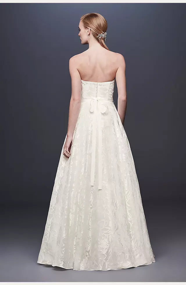 As-Is Floral Printed Organza A-line Wedding Dress Image 2