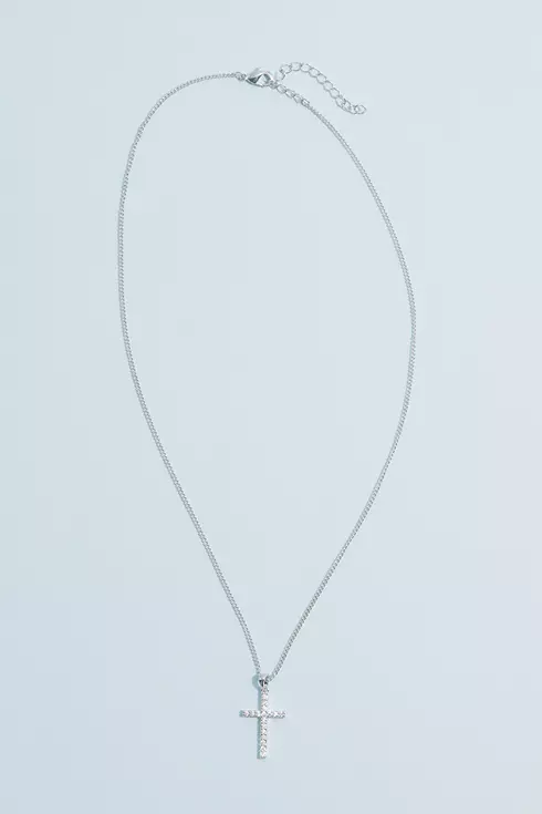Cubic Zirconia Cross Pendant Necklace Image 2