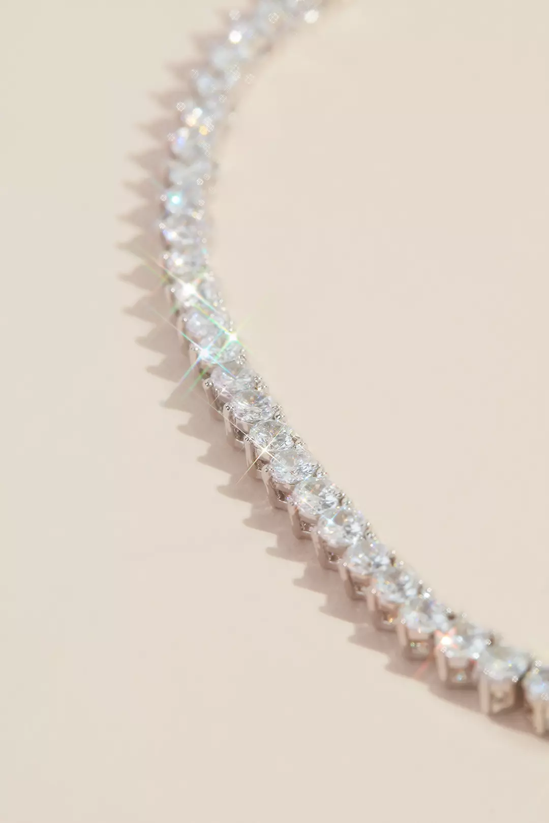 Cubic Zirconia Solitaire Choker Necklace | David's Bridal