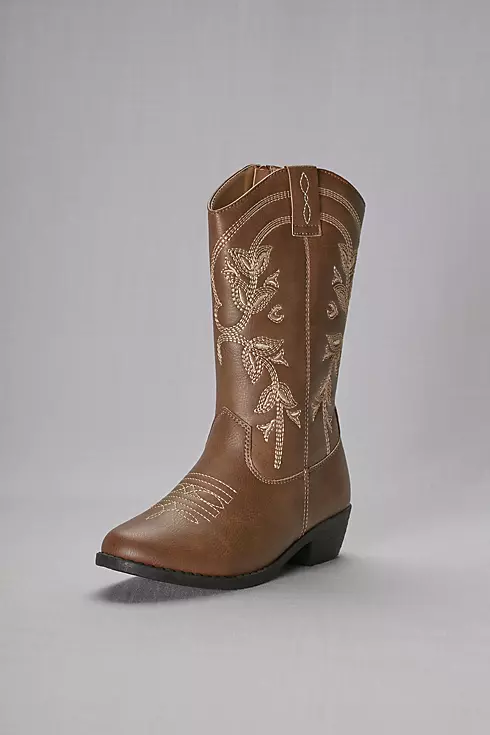 Girls Embroidered Cowboy Boots Image 1