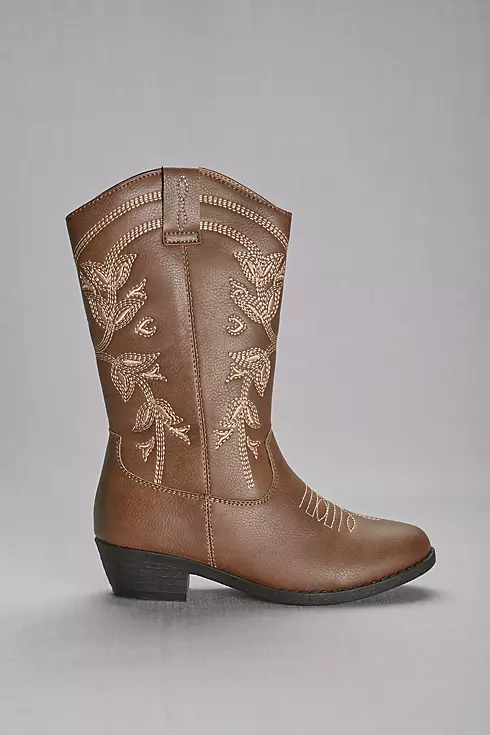 Girls Embroidered Cowboy Boots Image 3