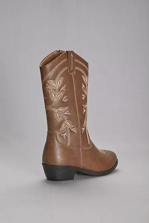Girls Embroidered Cowboy Boots Image 2