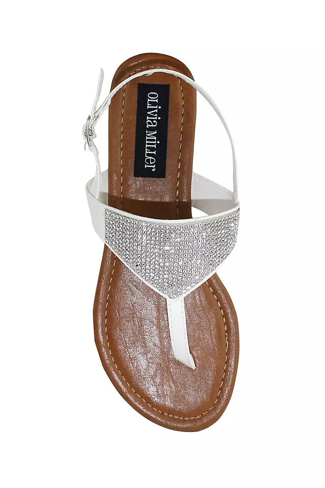 Delicate Crystal Embellished Flat Sandal Image