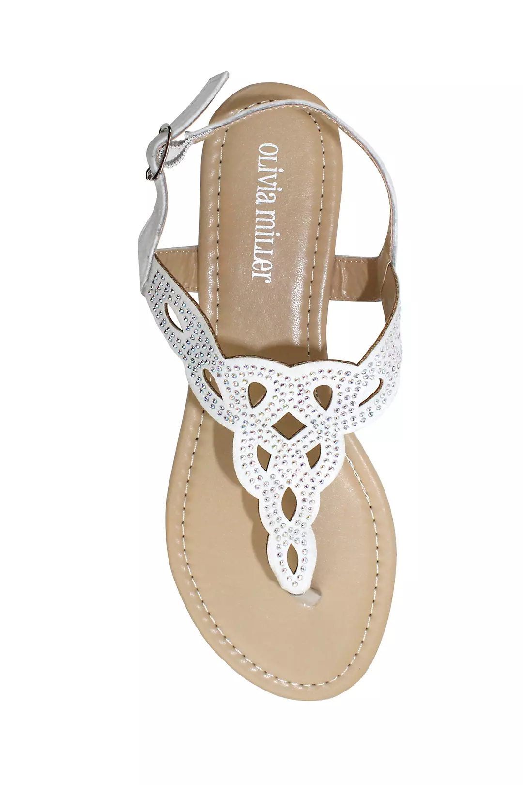 Crystal Embellished Knot Patterned Sandals Image