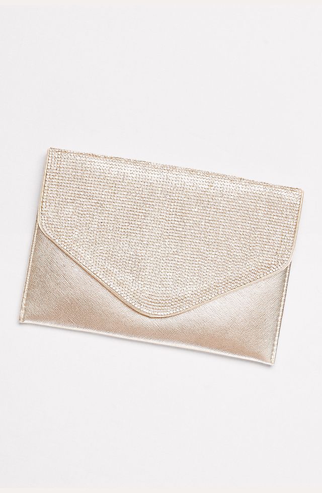 VBH Gold Glitter Manilla Envelope Clutch - Ann's Fabulous Closeouts