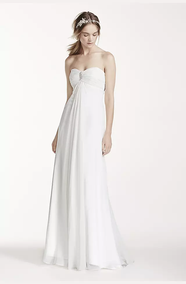 As-Is Strapless A-Line Wedding Dress with Ruching Image