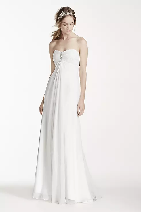 Strapless A-Line Wedding Dress with Ruching Image 1