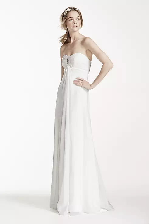 Strapless A-Line Wedding Dress with Ruching Image 3