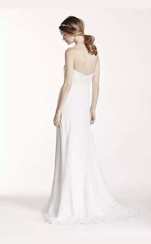 As-Is Strapless A-Line Wedding Dress with Ruching Image 2