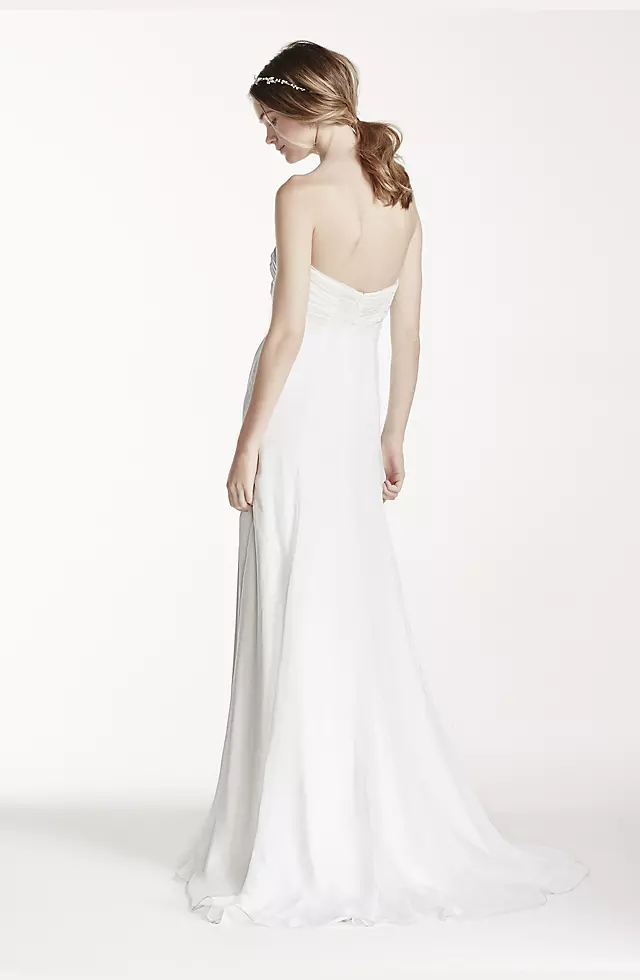 As-Is Strapless A-Line Wedding Dress with Ruching Image 2