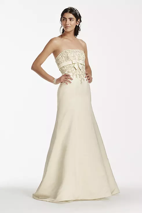 As-Is Wedding Dress with Beaded Metallic Lace Image 1