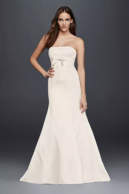 Strapless Mermaid Wedding Dress with Bow Detail Image 1
