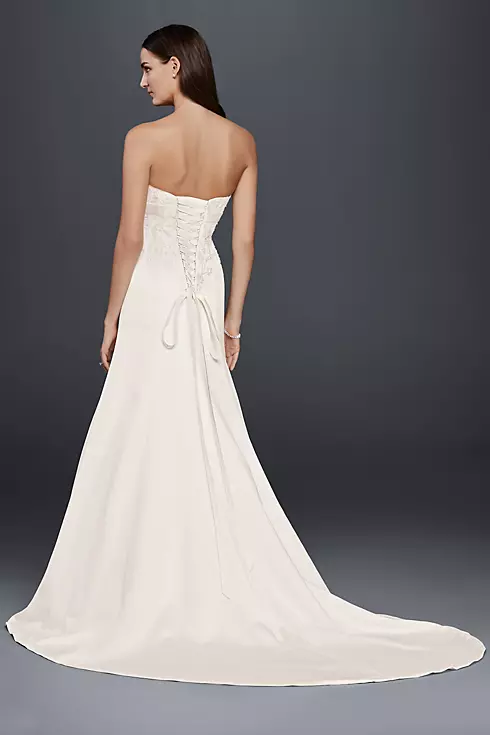 Strapless Mermaid Wedding Dress with Bow Detail Image 2