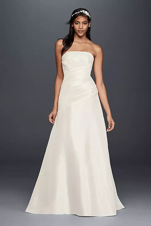 A-Line Wedding Dress with Hip Embellishment Image 1