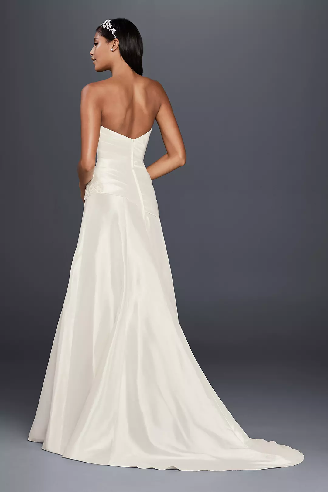 A-Line Wedding Dress with Hip Embellishment | David's Bridal