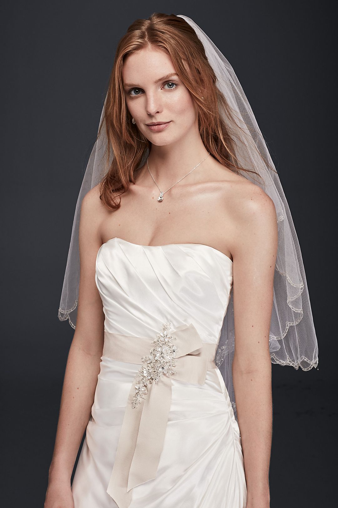 Charmeuse A-Line Strapless Wedding Dress Image 3