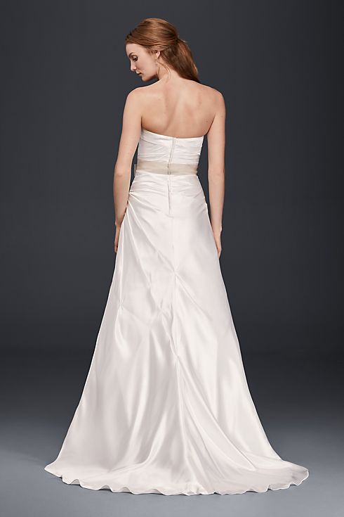 Charmeuse A-Line Strapless Wedding Dress Image 2