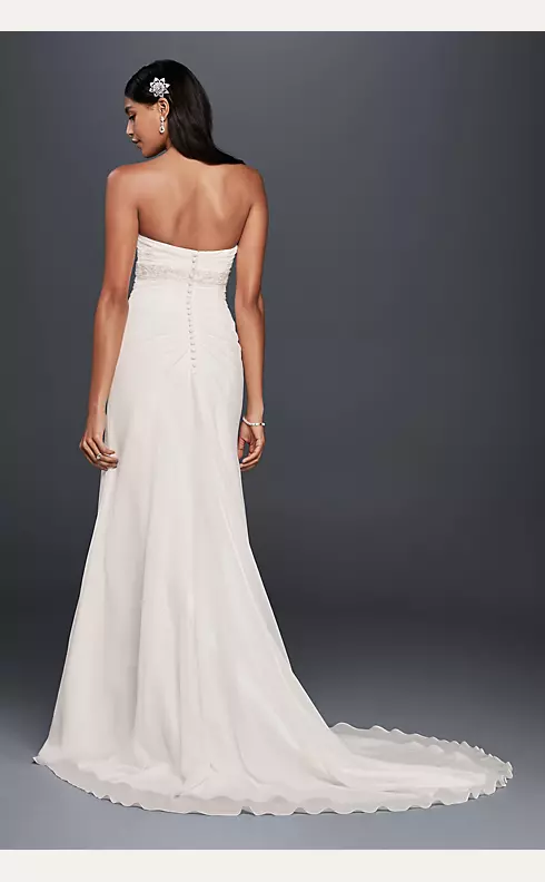 A-Line Wedding Dress with Beaded Empire Waist Image 2