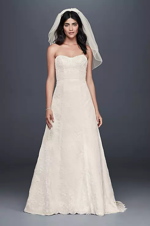 As-Is Scalloped Lace A-Line Wedding Dress Image 1