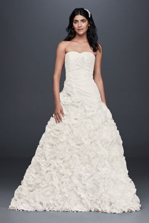 Wedding Dress with Rosette Skirt