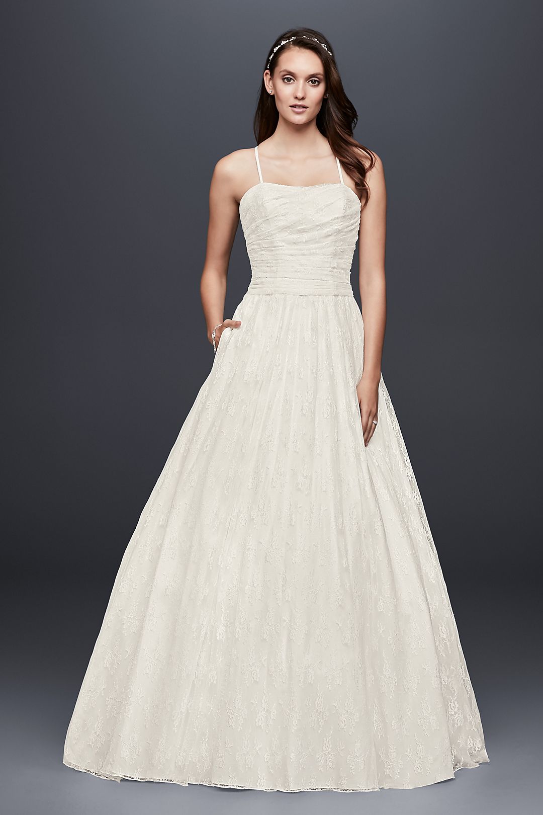 Allover Lace Ball Gown with Spaghetti Straps Image 1