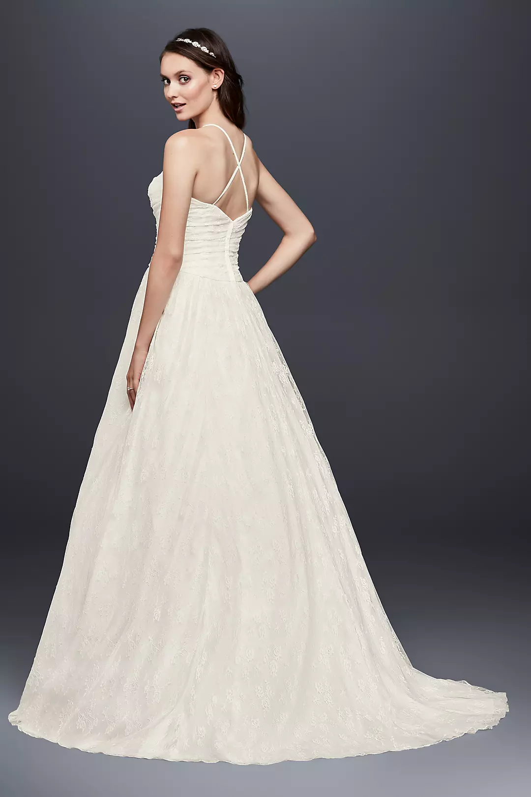 As-Is Allover Lace Ball Gown with Spaghetti Straps | David's Bridal