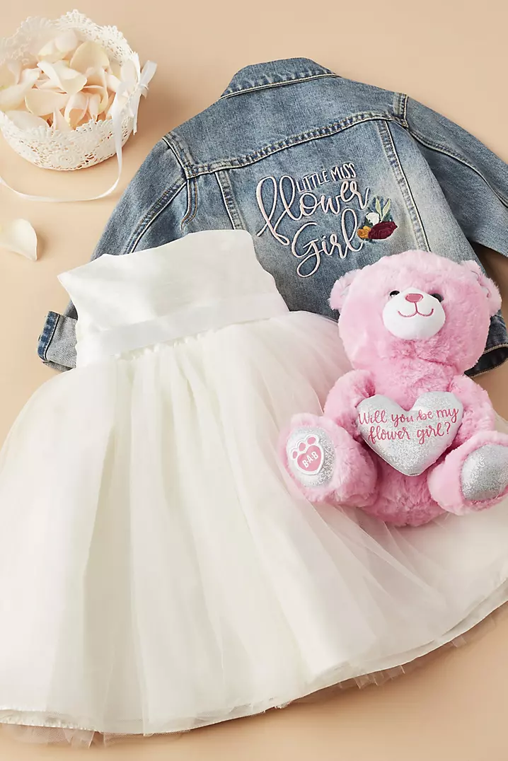 Flower Girl Dress with Tulle and Ribbon Waist | David's Bridal Flower Girl Dress with Tulle and Ribbon Waist | David's Bridal