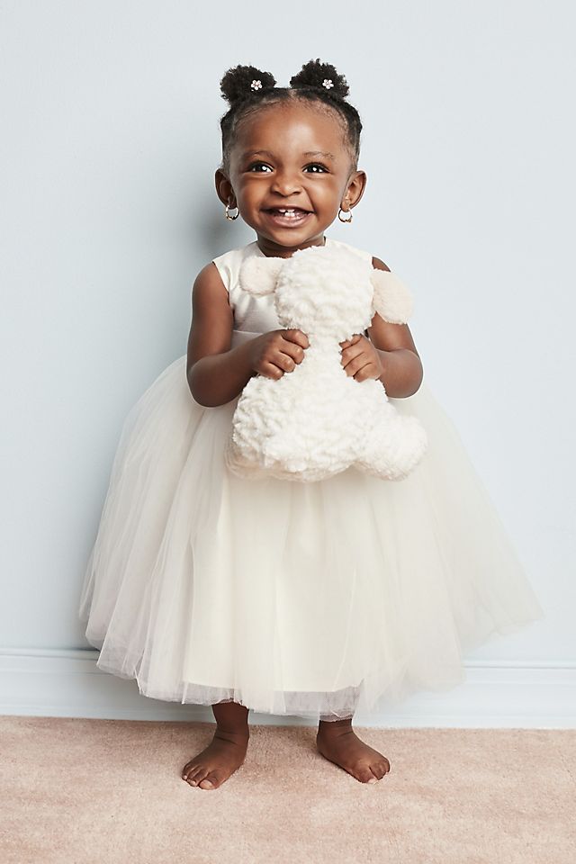 Flower Girl Dress with Tulle and Ribbon Waist Image 3